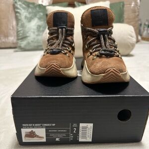 Sorel  Youth Out 'N About Conquest WP Tan Boots